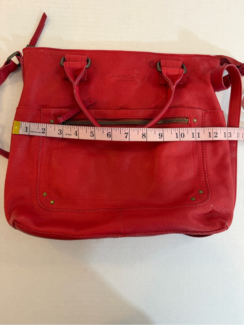 American Leather Co Jamestown Tote in Cherry - Picture 13 of 16